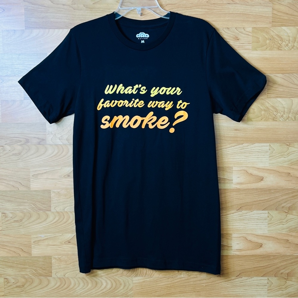 dab Nation Black Short Sleeve T-Shirt with “What’s your favorite way to …